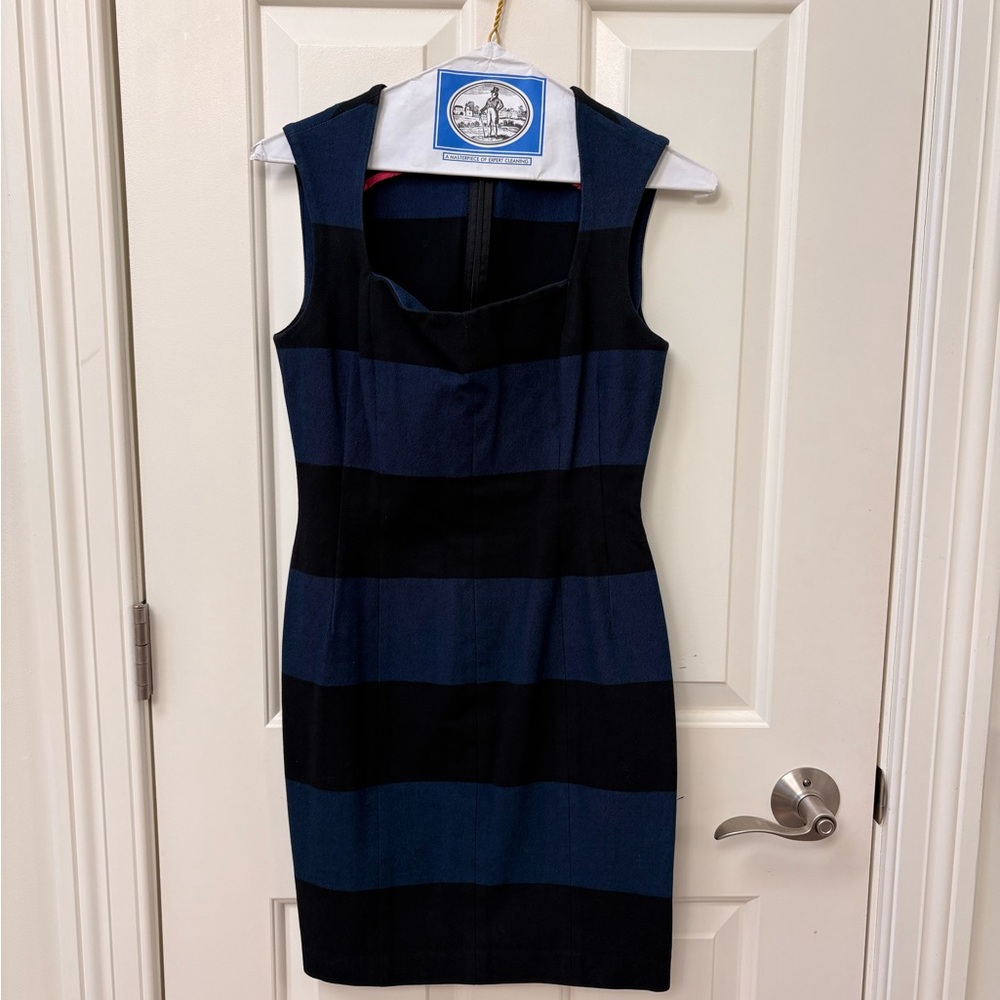 Banana Republic Navy and Black Striped Mini Dress